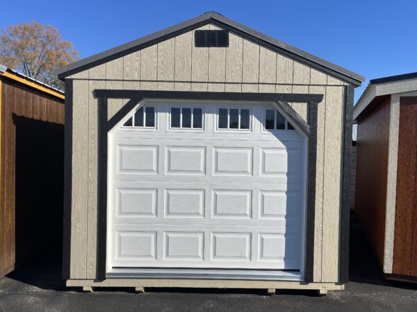 A Frame Shed with front garage door entrance