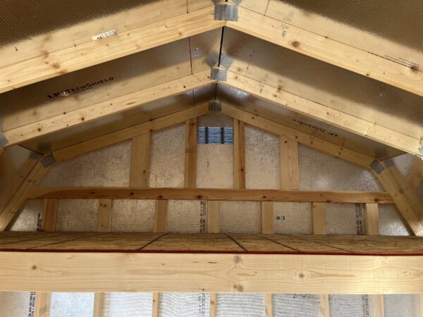 Interior loft photo of a lofted barn shed